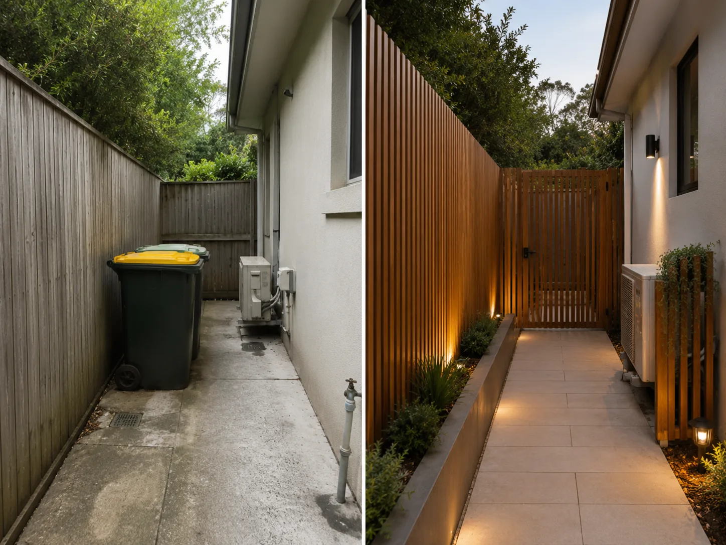 Side access and gate transformation in Sydney North Shore home